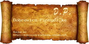 Dobrovics Pintyőke névjegykártya